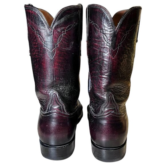 Lucchese Handmade Oxblood Classic Leather Western Boots– Men’s Size 10.5 D - Picture 13 of 16